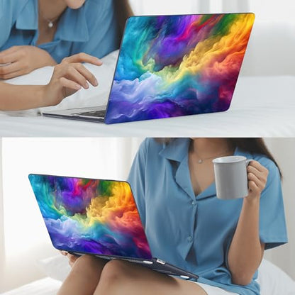 Mektron Case for 2026 MacBook Neo 13-inch A18 Pro chip A3404 Laptop Cover with 13-inch (Diagonal) Liquid Retina Display+ Keyboard Cover+ Screen Protector, Rainbow Cosmic - color: Rainbow Cosmic