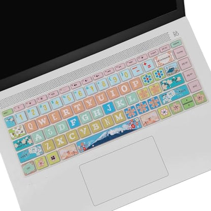 Keyboard Cover for HP 14" Laptop/HP Pavilion x360 14M-BA/CD 14M-DH 14-BF 14-cm 14-CF 14-DF 14-dk 14-DS 14-dq 14-FQ Series, 14-dq0020nr/dq0030nr, 14-fq1025nr/fq0033dx, Sakura - color: Sakura