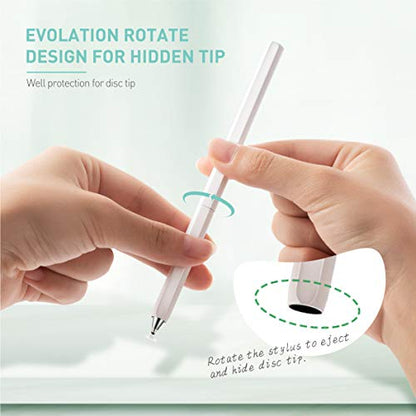 Touch Screen Stylus, Universal High Sensitive & Precision Capacitive Disc Tip Pencil Touch Screen Pen for Apple iPad/Pro/Air/iPhone/Samsung/Galaxy/Tablet/Kindle/Smartphone