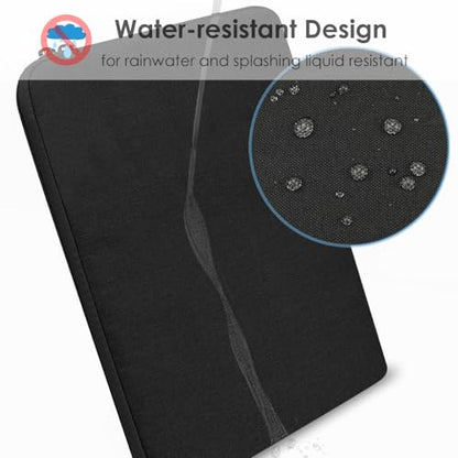 ProElife Sleeve Case for MacBook Neo & Air 13.6 Inch M5 M4, Water-Resistant | Black, Precision Fit, Soft Inner Lining Padded, Anti-Scratch, Double Zippers, Travel Carry Laptop Bag for Home Office - color: Black