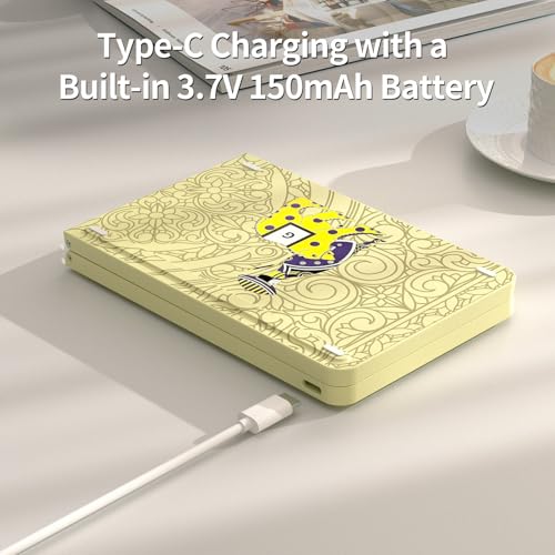 Foldable Bluetooth Keyboard with UV Printing Technology Rechargeable Keyboards,Compact Wireless Travel Keyboards for iPad, Smartphone, Tablet and Laptop - Z1 Pale Yellow - color: Z1 Pale Yellow