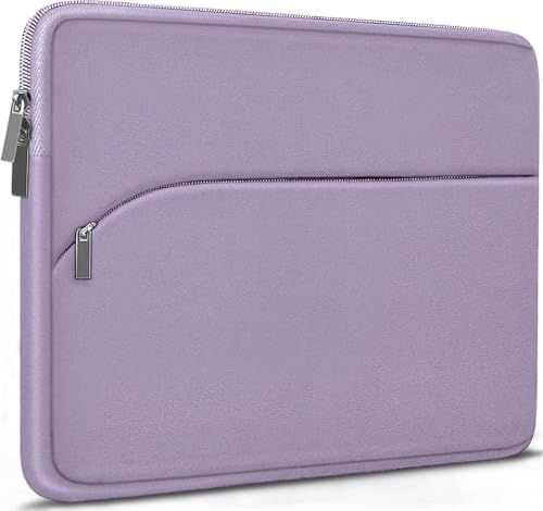 Laptop Sleeve Case 15.6 inch, Durable Portable Monitor Protective Cover with Front Pocket, Traveling Laptop Case Compatible for HP, Dell, Asus, Lenovo, Lavender - color: Lavender, size: 15.6 inch