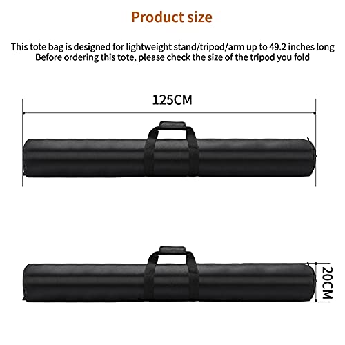 49in/125cm Tripod Carrying Case, Heavy Duty Nylon Bag With Shoulder Strap, Padded for Light Stand, Tripods, Monopods, Umbrellas, Softboxes, Boom, Speaker, Mic Stands - size: 49"/125cm