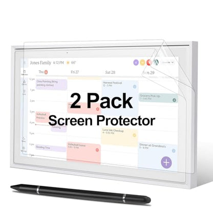 Screen Protector & Stylus Pen Compatible With 15 inch Digital Calendar | 2 Pack Screen Protector & 3-in-1 Stylus Pen for 15 inch Digital Calendar,Anti-Glare, Fingerprint & Smudge Resistant