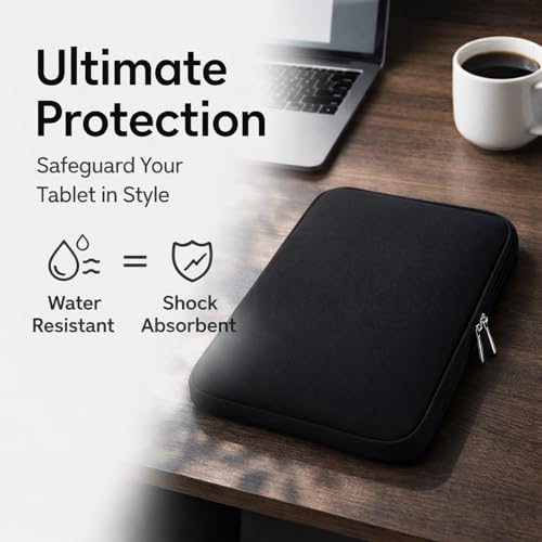 Tablet Bag Waterproof Neoprene Foam, Portable Carrying Case with Zip for Laptop and Tablet - Impact Protection, Lightweight Design, Travel and Business Use (11 Inch) - size: 11 Inch