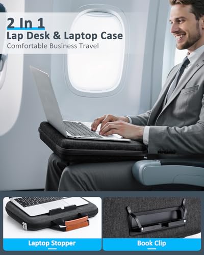 Hard Laptop Case 15.6 Inch with Stopper and Book Clip - Black | Shockproof Waterproof Laptop Case 15.6 Inch for HP Dell Lenovo ASUS Acer - 16.2 MackBook Pro Case - color: Black, size: 15.6-16 Inch