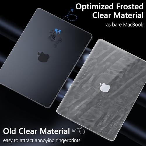 MEEgoodo for MacBook Air M5/M4/M3/M2 13 inch Case 2026-2022,Fit Model A3449/A3240/A3113/A2681,Flexible Case for MacBook Air 13.6 inch with TPU Keyboard Cover & Webcam Cover & OTG Adapter,Deep Gray - color: Deep Gray