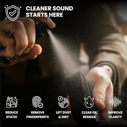 Big Fudge Record Cleaning Solution for Vinyl Records - 100ml (3.4oz) - LP Cleaner Fluid Refill Bottle for 4-in-1 Cleaning Kit - w/Fine Spray Nozzle - style: Solution Refill