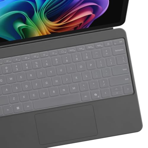 Keyboard Cover for Microsoft Surface Laptop 2025 Copilot+ PC 13" Snapdragon X Plus, Surface Pro 2-in-1Laptop/Tablet 2025 12" US Layout Protective Keyboard Skin-Clear - color: Clear