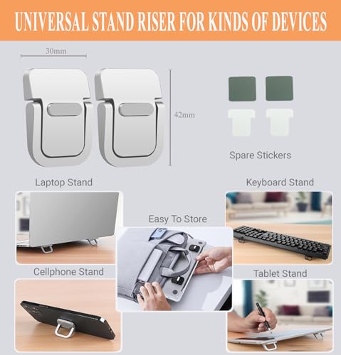 Lap Desk - Laptop Tray for Bed, Lapdesk with Cushion for Couch Sofa Fits up to 17.3” Laptop, Lap Table with Portable Handle,Self-Adhesive Mousepad with Foldable Metal Device Stand(Light Brown)