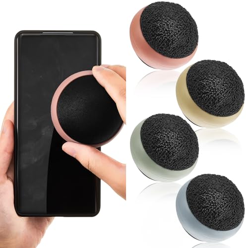 Suclain 4 Pack Touch Screen Cleaner Balls Phone Cleaning Ball Microfiber Touch Car Screen Glass Cleaner for Easter Computer Laptop Phone Monitor - color: Green, Blue, Warm Red, Yellow