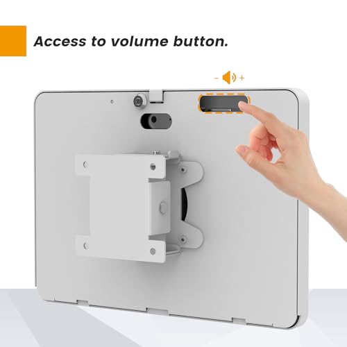 Tablet Wall Mount Compatible with Microsoft Surface Go 1 2 3 4 Anti Theft with Lock Tiltable Adjustable - BSW101WR - color: White