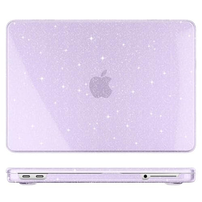 DONGKE Glitter Case for MacBook Neo 13 Inch 2026 (Model A3404 | A18 Pro Chip) | Clear Sparkly Hard Shell Cover with Screen Protector | Keyboard Cover & 2 USB-C Adapters - Bling Purple - color: Bling Purple