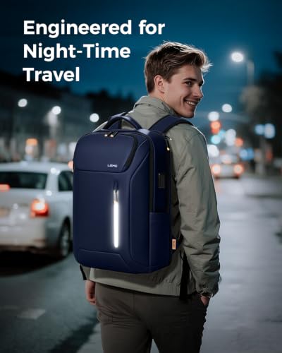 Laptop Backpack 17.3 Inch Business Travel Backpack with USB Charging Port, Durable Lightweight Anti-Theft Work Computer Bag with Laptop Compartment, Blue - color: Blue