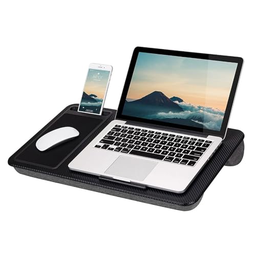 Portable Lap Desk With Pillow Cushion,with Anti-Slip Strip & Storage Function For Home Office Use As Computer Laptop Stand, Laptop Stand Portable Tray With Cushion, Built-In Mouse Pad With A Handle
