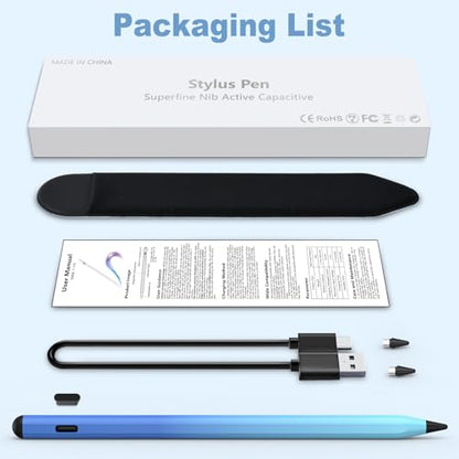 COO Universal Active Stylus Pen for iOS, Android & Samsung Touch Screens | Smart Digital Stylus for Lenovo/Vivo/Mi/HUAWEI Tablets, iPhone/Samsung/Pixel Phones for Drawing, Gradient Blue - color: Gradient Blue
