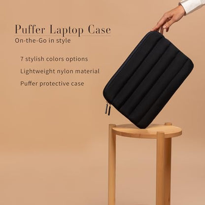 ANECDOTE Laptop Case 15-16 Inch – A Perfect Laptop Sleeve - Compatible with MacBook Air/Pro 15 inch M3 M2 M1 Chip Pro Max 2023-2021 – Fits Well, Made of 100% Nylon with Aesthetic Design (Black) - color: Black, size: 15-16 inches