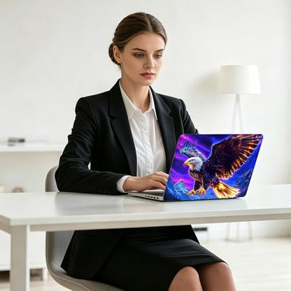 Universal Laptop Skin Decal, 3-Piece Vinyl Protector for 12 13 14 15.6" Notebook, Waterproof Anti-Scratch, Easy Trim & Bubble-Free Finish, Majestic Eagle Soaring High - color: Majestic Eagle Soaring High