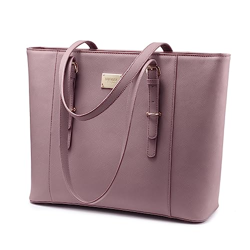 Laptop Tote Bag for Women Cute Computer Bag Large Laptop Purse - color: Purple