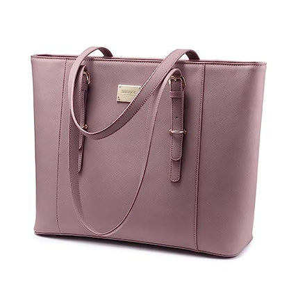 Laptop Tote Bag for Women Cute Computer Bag Large Laptop Purse - color: Purple