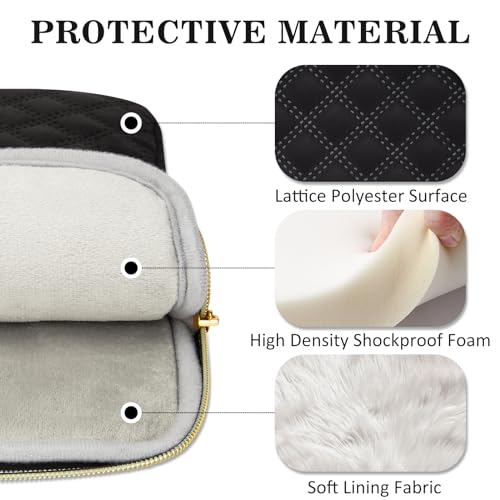 Laptop Sleeve Carrying Case Bag 14-15 Inch Polyester Lightweight with Handle Compatible with MacBook Acer ASUS HP Surface Dell Chromebook, Black - color: Black, size: 14"-15"