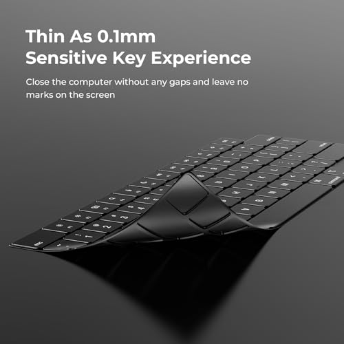 EooCoo Keyboard Cover for MacBook Neo, Pro 14/16, Air 13/15, Black Clear | Invisible, Anti Fingerprints & Dust, for 2026-2021 M5-M1 Pro/Max MacBook Pro 14/16, M5-M2 MacBook Air 13/15, MacBook Neo 13 - color: Tinted Clear