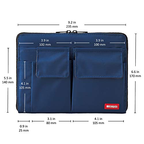 LIHITLAB Laptop Sleeve With Storage Pockets (Bag-in-Bag), 7.1 x 9.8 Inches, Indigo (A7553-11N) - color: Indigo, size: 7.1 in x 9.8 in