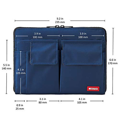 LIHITLAB Laptop Sleeve With Storage Pockets (Bag-in-Bag), 7.1 x 9.8 Inches, Indigo (A7553-11N) - color: Indigo, size: 7.1 in x 9.8 in