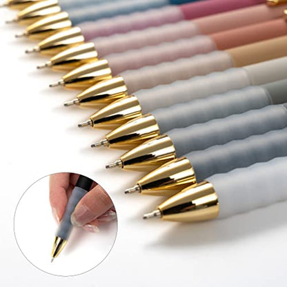 Linbsunne Ballpoint Pens Black Medium Point 1mm Pen with Super Soft Grip Ball Point Pen for Men Women Retractable Pens (18-Count) - color: Black 18-Count