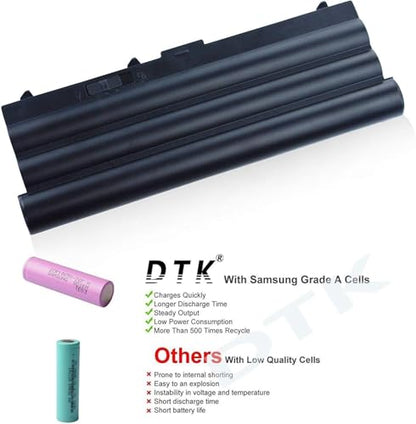 DTK E40 E420 Extended Laptop Notebook Battery Replacement for IBM Thinkpad T420 T510 E425 L520 Sl410 E520 E525 L410 L412 L420 L421 L510 E50 0578 L512 Sl510 T410 T520 W510 W520 10.8V 7.8AH