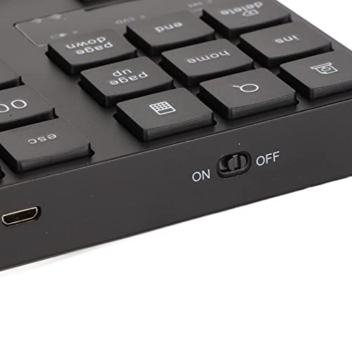 hoopoocolor 35 Keys Wireless Numeric Keypad, Rapid Rebound Stable Signal Transmission Ergonomic 2.4G Wireless Gaming Keyboard, 10M Range Plug and Play for Windows for Android for Laptop