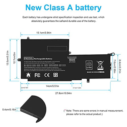 Fancy Buying PK03XL Laptop Battery Replacement for HP Spectre Pro X360 G1 G2 Spectre 13-4000 13-4100 13-4200 13-4000nf 13-4006tu 13-4103dx 13-4003dx Laptop 789116-005 788237-2C1 HSTNN-DB6S TPN-Q157 - size: 10.94*5.31*0.16inch PK03XL