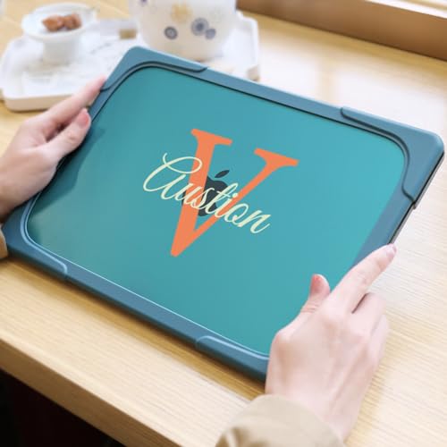 Batianda Custom Name Heavy Duty Case for MacBook Air 13.6 Inch 2026-2022 | Personalized Text Design, Ergonomic Foldable Stand Holds 22lbs, TPU Bumper, Matte Hard Shell, Fits A3449/A3240/A3113/A2681 - color: Customizable Name