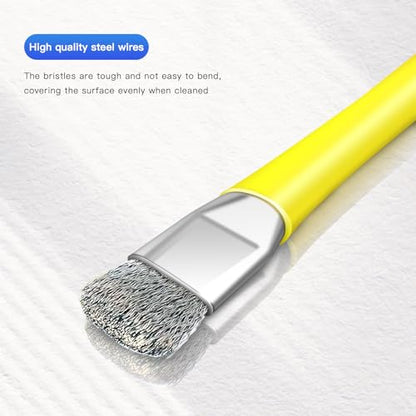 ESD Safe Anti-Static IC Cleaning Brush Tool -2Pcs Double Head Motherboard Hard Brush for IC Glue Removal,PCB Cleaning, Circuit Board Maintenance,Mobile Phone Repair - Yellow - color: yellow