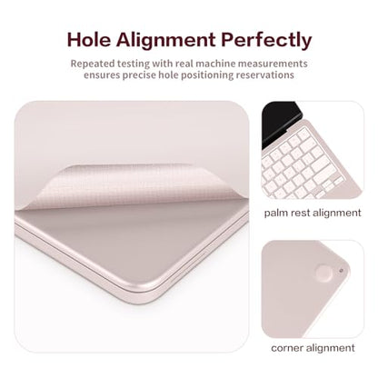 4 in 1 Ultra Thin 3M Vinyl Full Size Laptop Skin Palm Rest Sticker for 2026 New Released MacBook Pro Neo 13 Inch A18 (Blush Pink) - color: Blush Pink