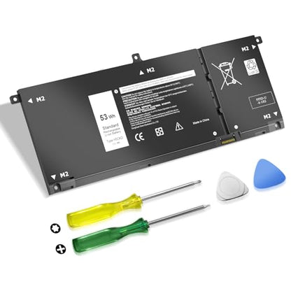 53Wh H5CKD 15V Battery Compatible with Dell 5400 7300 7506 2-in-1 5406 7405 7306 7500 Silver 5300 5408 5409 5301 5401 5402 5501 5502 5508 5509 Latitude 3410 3510 Vostro 5300 5301 7T8CD - size: H5CKD for Dell