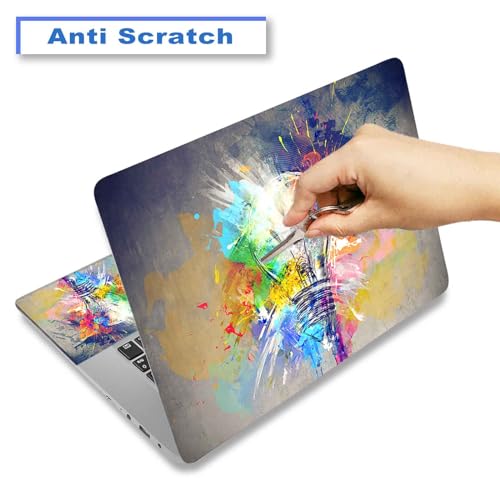 Laptop Decal Sticker Skin Cover, 11.6”12" 13" 13.3" 14" 15" 15.4" 15.6" Universal Laptop Netbook Vinyl Skin Sticker Cover Art Notebook Reusable Protector (2 Wrist Pad Included), Colorful Bulbs - color: Colorful bulbs