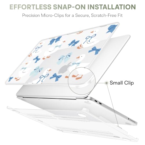May Chen Compatible with MacBook Neo 13 inch Case 2026 Model A3404, Plastic Hard Shell,Keyboard Cover,Screen Protector,Dust Plug, for MacBook Neo 13" with A18 Pro Chip,Cute Geese - color: Cute geese