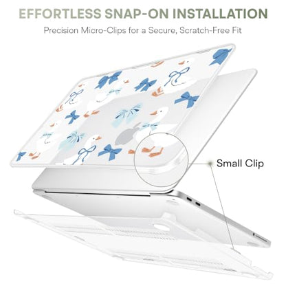 May Chen Compatible with MacBook Neo 13 inch Case 2026 Model A3404, Plastic Hard Shell,Keyboard Cover,Screen Protector,Dust Plug, for MacBook Neo 13" with A18 Pro Chip,Cute Geese - color: Cute geese
