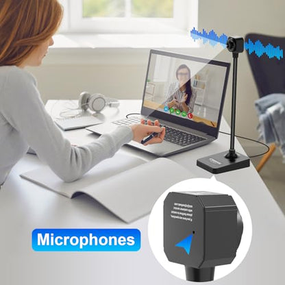AlKOR USB Document Camera for Teaching & Distance Learning,Manual Focus Webcam with Mic, Foldable Design for Mac OS/Windows/Chromebook-Online Classes, Web Conferencing & Live Demos,Remote Work