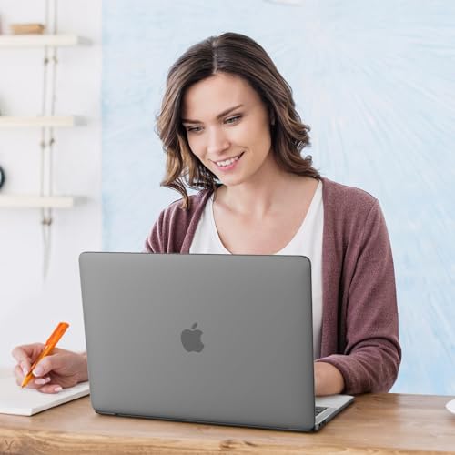 BlueSwan Flexible Case for MacBook Air 13.3 inch M1 2020-2018 | Anti-Scratch Protective Laptop Cover with Grippy Matte Texture, Seamless Fit and Lightweiht, Frosted Black - color: Frosted Black, size: Air 13.3-inch (M1, 2018-2020)