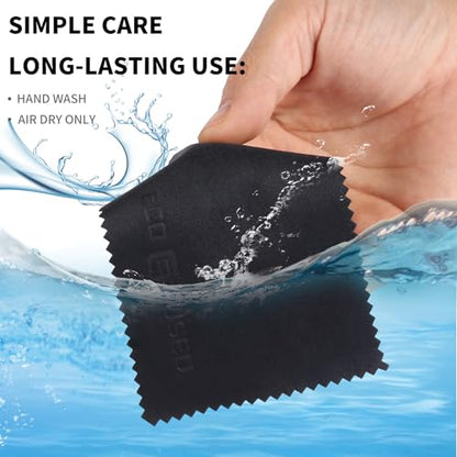 Eco-Fused Microfiber Cleaning Cloths - 50 Pack - (5.5 x 3 inches) for Cleaning Glasses, Spectacles, Camera Lenses, iPad, Tablets, Phones, Smartphones, Laptops, LCD Screens and Other Delicate Surfaces - color: 50 Pack - ( 5.5 X 3 Inches)
