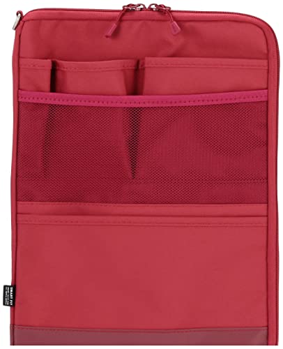 LIHITLAB Laptop Sleeve, Water & Stain Repellent, Vertical for Backpack, 13.4" x 9.8", Red (A7683-3) - color: Red, size: 13.4 x 9.8 inches, style: Vertical