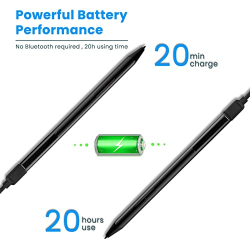 BoxWave Stylus Pen Compatible with Dell Inspiron 15 7000 2-in-1 (15.6 in) - ActiveStudio Active Stylus 2019, Electronic Stylus with Ultra Fine Tip - Jet Black