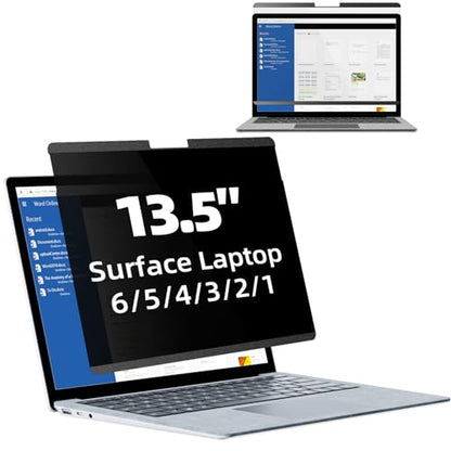 Mamol Magnetic Privacy Screen for 13.5 inch Microsoft Surface Laptop 6/5/4/3/2/1, Removable Anti Spy Glare Blue Light Filter, Surface Laptop Privacy Screen Protector 13.5 in