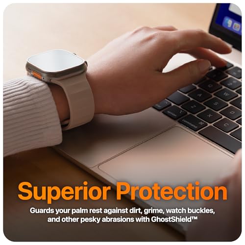 GhostShield Premium Palm Rest Protector Skin Cover Set, Scratches and Wear Protection, Compatible with MacBook Air 13" 2025 2024 2022 with M3 M2, A3113 A2681, Space Gray - color: Space Gray