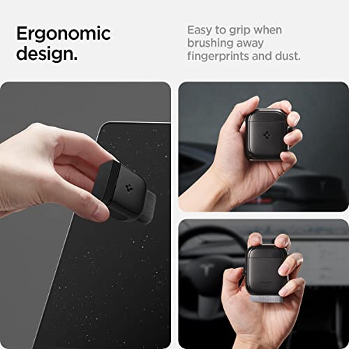 ﻿Spigen EZ Slide & Brush Screen Cleaner for Tesla Model Y 2025/26 (Juniper) & 3/Y/S/X/Cybertruck and Screens, Phones, Laptops, Tablets (Extra Microfiber Pad Included) [Black] | Tesla Model Y 2025/26 (Juniper) & 3/Y/S/X/Cybertruck and Screens, Phones, Lap