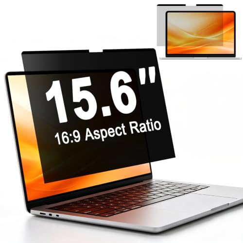 Removable Magnetic Laptop Privacy Screen 15.6 Inch 16:9 | Anti-Glare Blue Light Filter, Computer Privacy Screen Shield for 15.6'' Hp Acer Asus Lenovo Dell Samsung Portable Monitor - size: for 15.6 inch with 16:9 aspect ratio laptop