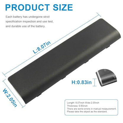 ASUNCELL MU06 MU09 New Laptop Battery for HP 593553-001 593554-001 636631-001 Pavilion G6 G7 G62 G72 G4 Presario CQ32 CQ42 CQ43 CQ56 CQ62 CQ72 HSTNN-LB0W HSTNN-UB0W HSTNN-LB0W - size: MU06 8.86 * 3.15 * 1.38 in