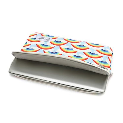Canvaslife Waterproof Laptop Sleeve 14 Inch Laptop Case Bag with Front Pocket Rainbow Pattern - color: New Rainbow, size: 14 inch / 14.0 inch